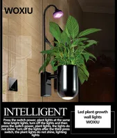 WOXIU planta de luces de planta do presente pared cresce a decoração interna impermeável da parede do aquário hidropônico da lâmpada de tira 8w do espectro das luzes