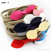 5style available ! 3&quot; Mini Glitter Leather Bow Nylon Headband,Leather Bows Baby Headbands,Girls And Kids Nylon Hair Accessories 36pcs/