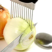 من السهل قطع البصل حامل القطاعة أدوات الخضروات الطماطم القاطع المقاوم للصدأ أدوات المطبخ لا أكثر نتن الأيدي H210731