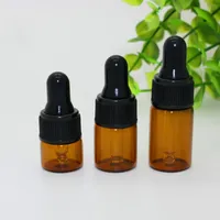 1ml 2ml 3ml Brown Glass Dropper Bottle For Essential Oil Display Vials Small Perfume Sample Test Bottles