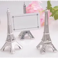 New Fashion "Evening in Paris" Eiffel Tower Silver-Finish Place Card Holder Decorazione della tavola di nozze