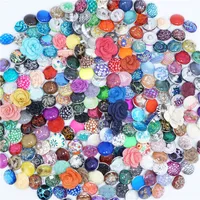 Wholesale-50pcs/lot Mixed 18mm Alloy Resin Fashion Snaps Buttons Fit Ginger Jewelry Bracelets