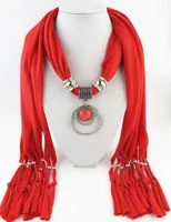 Последние моды женские шарф прямую фабрику слоистый круг ювелирные изделия шарфы женщины кисточкой ожерелье шарфы из Китая