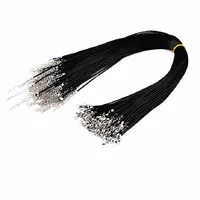 Gloednieuw 100 stks Zwart PU-leer 1.5mm ketting kettingen sieraden accessoires groothandel gemengde bulk loten