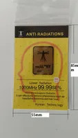 2016 produto quente trabalho real 24 k-gold anti radiação etiqueta adesivo enery Escudo Radiação 99% certificada por Morlab 50 pcs / lotfree shoping