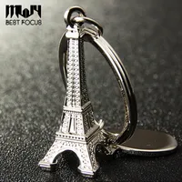 Novelty Eiffeltornet Keychain för bilnycklar souvenirer Paris Tour Eiffel Keychain Nyckelring Alloy Key Ring Decoration Key Holder 9 stilar