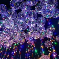 Nouveau ballon à cordes ligne conduit vague boule de lumière avec batterie bobo pour Halloween Party mariage Noël à la maison Circulaire Décoration