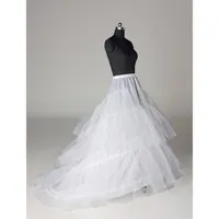 طبقات تول 3 الأطواق ثوب نسائي القرينول لفساتين مع قطار حجم الحرة فساتين الزفاف underscirt تنورة تنورة CPA211