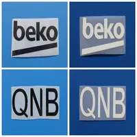 New Balck / White QNB Beko Football Football Brack Stampa Badges, badge patch stampaggio a caldo di calcio