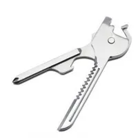 1pcs 6 i 1 Multi Tool Keychain Utiliity Camping Schweizisk Pocket Survival Knife