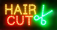 New Arriving Ultra Bright flashing hair cut led sign billboard led barber neon light sign 10*19 inch wholesale