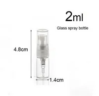 ミニクリアガラス2mlアトマイザーボトルポンプ詰め替え香水ファインミストスプレーエンプティボトルサンプルバイアル