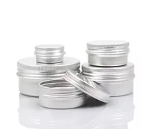 Frasco de creme de alumínio vazio lata 5 10 15 30 50 100g cosméticos bálsamo de bálsamo recipientes de desregulação de prego artesanato