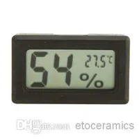 ミニデジタル温度湿度メーターゲージ温度計湿度計LCD水族館温度機器FRES FRED DHL 1000ピース/ロット