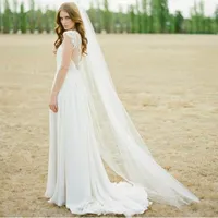 High Quality Hot Sale Ivory White Two Meters Long Tulle Wedding Accessories Bridal Veils With Comb