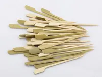 2000 stks 10.5 cm Natural Bamboo Picks Spiesjes voor BBQ Voorgerecht Snack Cocktail Grill Kebab Barbeque Sticks Party Restaurant Supply Disposable