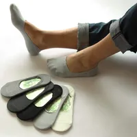 Wholesale-5pair Men&#039;s Casual Boat Socks Non-Slip Invisible Socks Low Cut No Show Slippers Meias Sport Sock Men&#039;s Short Socks for Men