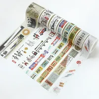 10 mönster 2016 Vintage Washi Tape Tape Tape för DIY Scrapbooking Novel Life Memory Stickers Paper Card Decoration Travel Dagbok