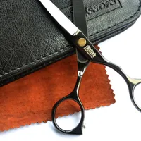 Wholesale-Black titanium 5.5 inch high quality hairdresser hair scissors set Free Shipping hair salon product hot sale gift for you