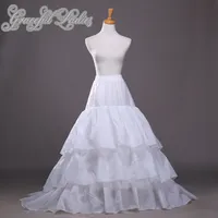 Plus size vestido de noiva Petticoats Nylon A-Line vestido completo capela trem 3 camada estilo deslizamento / casamento underskirt for nupcial vestido