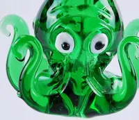 Mörkgrön bläckfisk bubbla huvud, grossistglas bongs, glas vatten rör, hookah, rökning tillbehör,