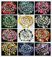 100pcs mix colori Charms perline per monili che fanno ciondoli allentati Charms fai da te perline grande foro per il braccialetto europeo all'ingrosso in massa prezzo basso