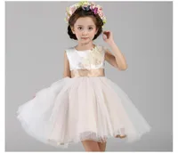New Wedding Flower Girl Dresses, Moda Princesa Vestido Marca de Alta Pureza Algodão Roupas Infantil Meninas Vestido EMS / DHL Grátis