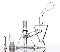 2019 New Mini Portable Bongs Free Shipping Pocket Glass Bongs Water Pipes with Inline Perc Recycle Clear Small Bongs Pipes