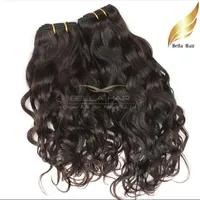 Bella Hair® 8A 8 ~ 30 inch Natuurlijke Wave Braziliaanse Menselijk Haar Weave 4pcs / Party Indian Peruviaanse Maleisische haarbundels Gratis verzending