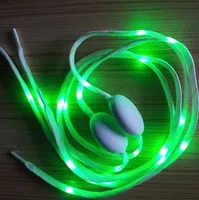 Fashion LED Shoelaces 110cm Skoproppar Flash Light Up Glow Stick Rem Flat Shoelaces Disco Party Skor Tillbehör 10st / 5pair