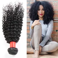 Mongolian Afro Kinky Curly Hair Human Hair Weaves, Rosa Hårprodukter Kinky Curly Virgin Hair Bundles 3 / 4PCS Mycket mjuk 7A kvalitet