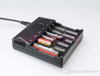 Confiança original fogo TR-012 digital carregador de carga da bateria trustfire com 6 Slots com AU EUA UE REINO UNIDO plugue PK tr-j18 tr-001 tr-006 tr-008 DHL