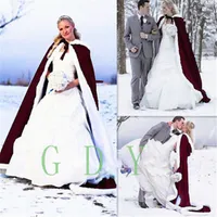 Nuovo Custom Custom Make Moda Satin Cape Cloak Medieval Rinascimento da sposa Wadding Wraps Bridal di alta qualità a buon mercato
