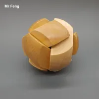 Kong Ming Luban Bloqueio Clássico De Madeira 3D Bola Enigma Brinquedo Do Jogo