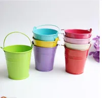 FREE SHIPPING! Mix Colros Mini Tin Pails candy mini bucket favors, candy package,party supply