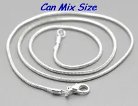 wedding Wholesale can mix size 18 inch Silver plated Jewelry Link Snake Necklace Chains With Lobster Clasps For Pendant y2425