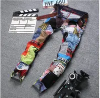 Mens Jeans New arrive Personality men&#039;s Patchwork Fashion famous Brand clothing Mens Jeans homme Ripped gym warm men