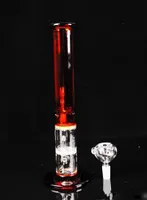 Tubos de vidro Bongs Oil Rigs pesado de duas câmaras Atomic Bomb Perc água frete grátis Smoking Water Pipe Bongos por Fumar Sy010