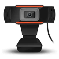 Elektronik Bilgisayar Ağ Aksesuarları USB 2.0 Siyah HD Webcam Kamera Döndürülebilir Dahili 10 M Ses emici Mikrofon 2945