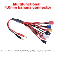 Connecteur banane de livraison gratuite 4.0mm à Femelle Tamiya Futaba TRX EC3 JST XT60 Multifonctionnel Lipo chargeur Plug Convert Cable
