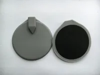 Хорошее качество 65 * 65 мм серый круглый углерода резиновые электроды площадку для нервного стимулятора с 2 мм контактный