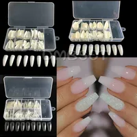 100pcs Ballerina Nails Tips Artificial False Fake Nails DIY Coffin Nails Tips for Nail Art Nail tool Package With Box