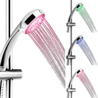 Venta al por mayor- Handheld 7 Color LED LED Romántico Luz Agua Agua Casa Cuarto de baño Cabeza de ducha Brillo