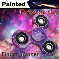Pintado sueño cielo Fidget mano Spinner Widget dedo de juguete-gira plástico + metal híbrido cerámica Bearing-EDC reductor de estrés para ADD / ADHD / Ansiedad