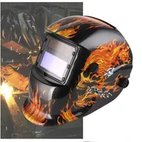 Skull Solar Oscurecimiento automático MIG MMA Máscara de soldadura eléctrica / Casco / Soldador Cap / Soldadura de la lente para la máquina de soldadura