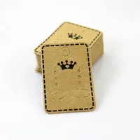 100pcs/lot Wholesale Fashion Jewelry Ear Studs Packaging Display Tag Thick Kraft Paper Earring Card&Tags 4.5*3.2cm Jewelry Display Card