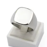 Großverkauf Großhandel Gravieren poliert Plain Custom Design Silber Titan Edelstahl Schmuck angepasst Siegelring Band