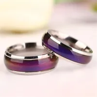 Stainless steel Rings mix size mood ring changes color to your temperature reveal your inner emotion