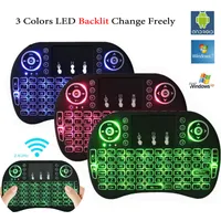 Colorful Backlight i8 Mini Keyboard Wireless Air Mouse Remote Control Gaming Keyboards for PC Pad Google Andriod TV Box Xbox360 PS3 OTG