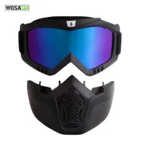 Wosawe nya män kvinnor vindtäta snowboard skyddsglasögon skidglasögon motocross glas med ansiktsmask skydd redskap byj-020